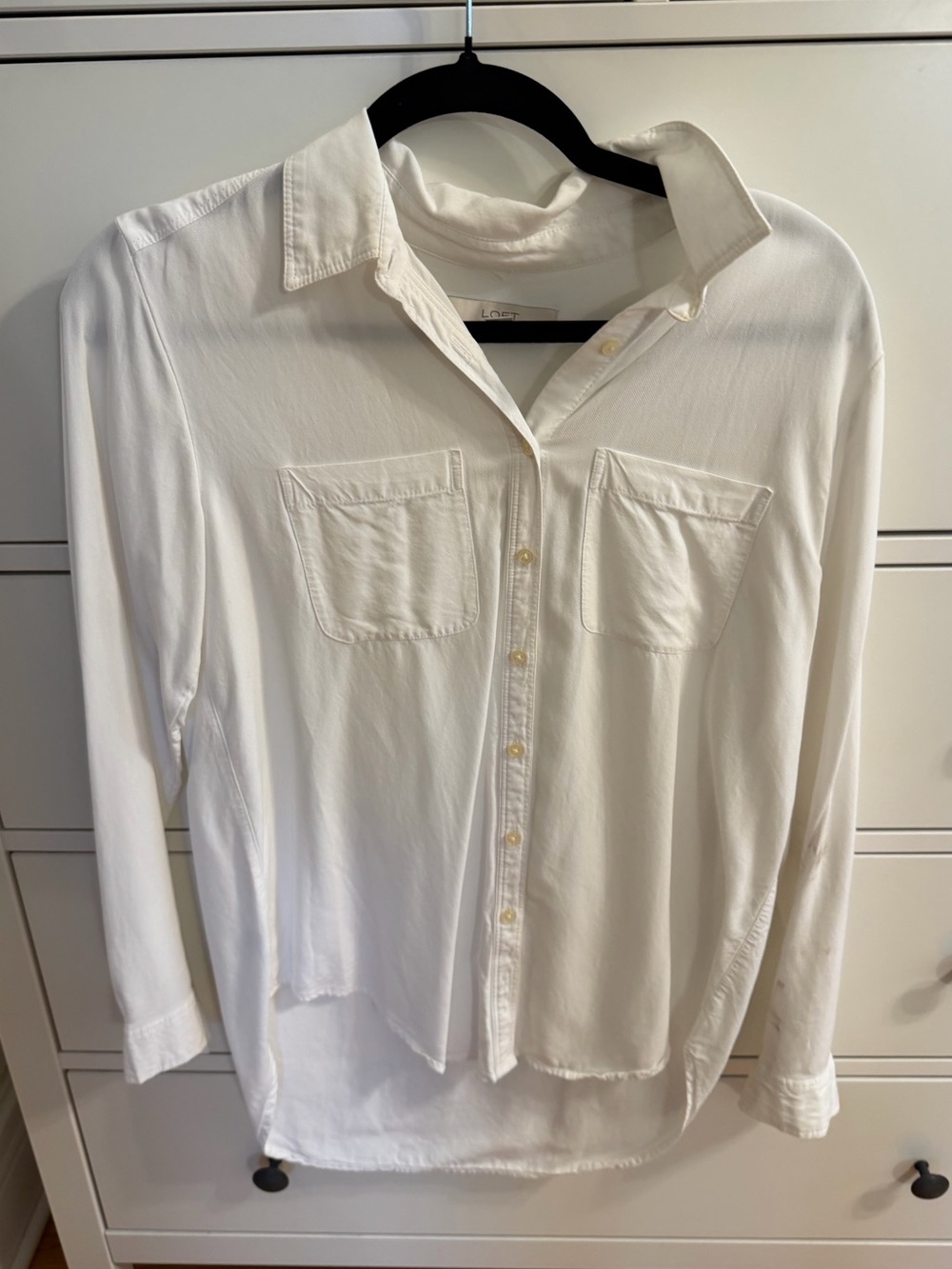 Loft White Button-Up Shirt
